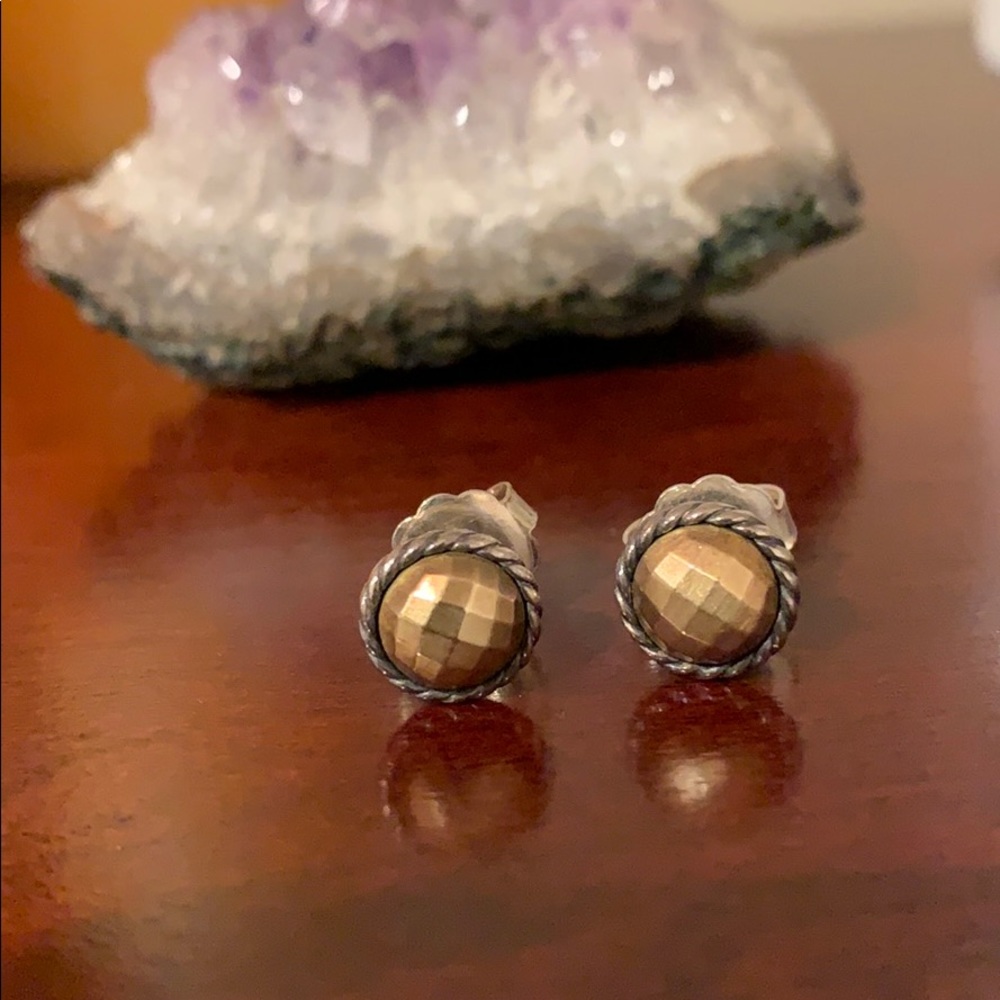 David Yurman chatelaine earrings with 18k gold